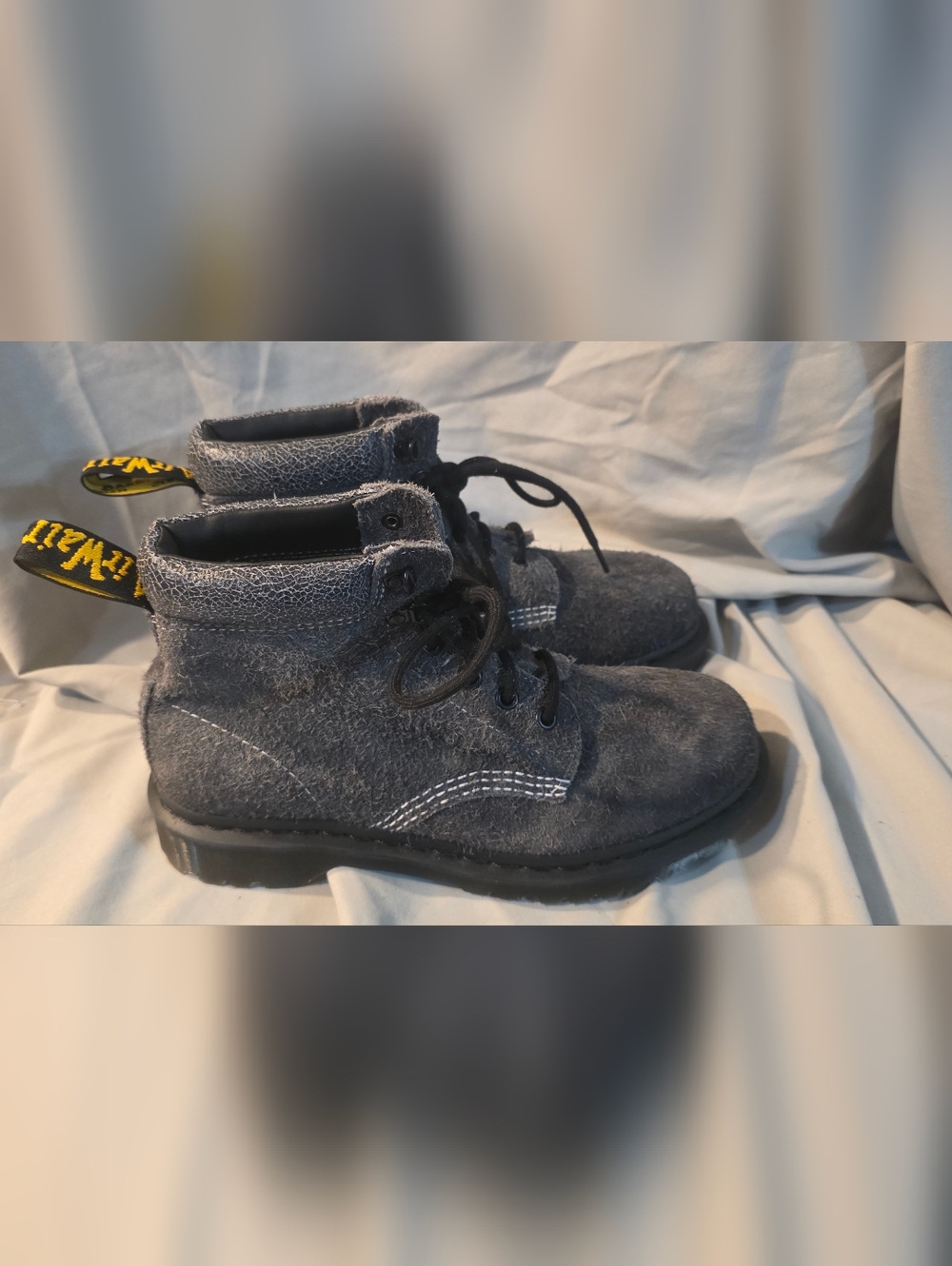 Dr Martens 939 Stonewashed Suede Boots Grey Men SZ 7 Women 8 NWOB